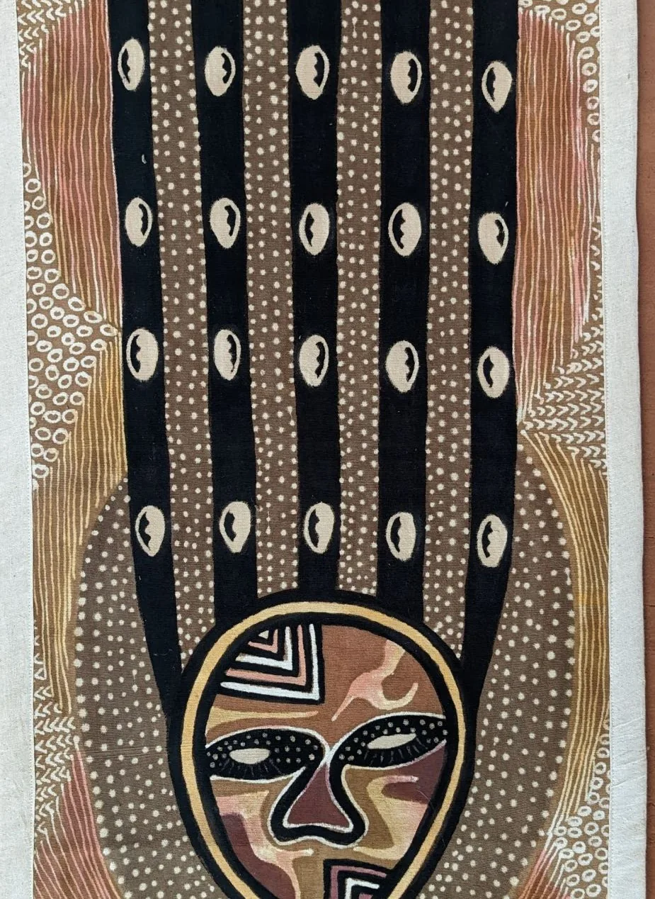 Malian textile pattern with bogolan motifs